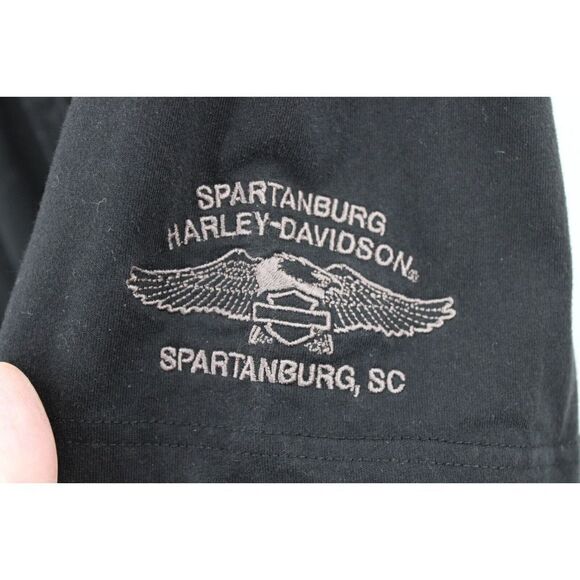 HARLEY DAVIDSON BLACK POLO SS SHIRT MEN'S 2X SPARTANBURG SC - Picture 5 of 7
